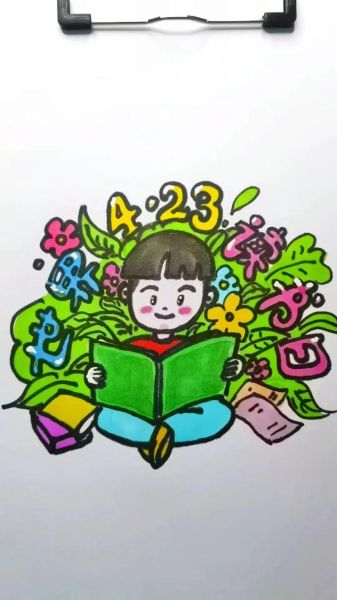 读书绘画百科图片简单又好看_怎么画