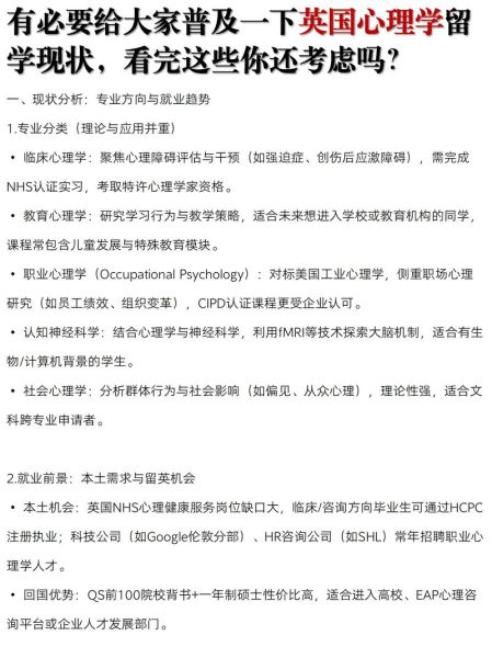 心理学留学申请条件_心理学留学就业前景