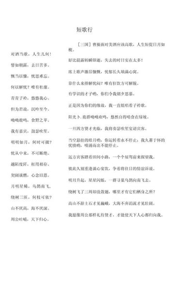 曹操短歌行表达了什么情感_为何反复咏叹人生短暂