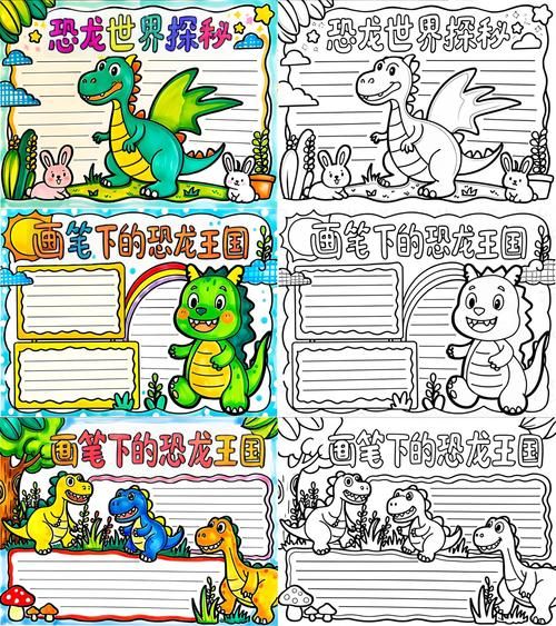 恐龙百科全书读书卡怎么做_恐龙读书卡模板下载