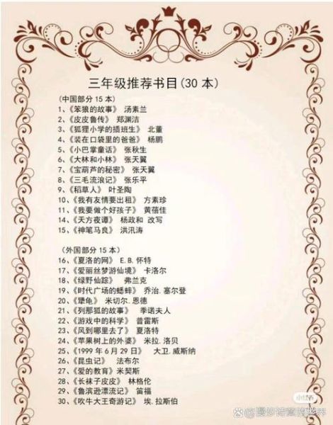 三年级必读书有哪些_三年级课外阅读推荐