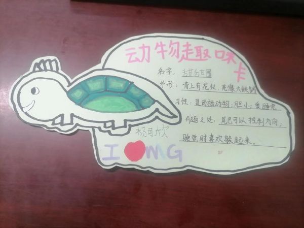 动物小百科读书卡怎么做_适合小学生的动物卡片模板