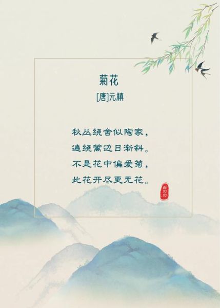 元稹菊花表达了什么情感_诗人为何独爱菊