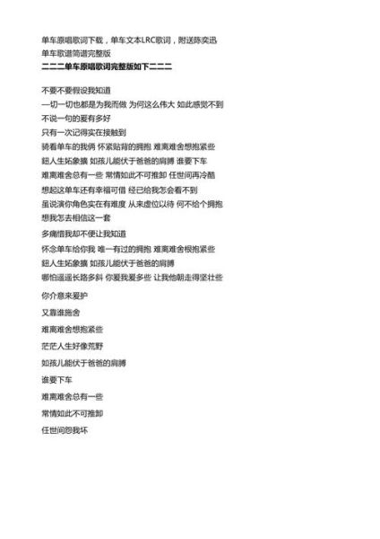 单车表达了什么情感_单车歌词深层含义