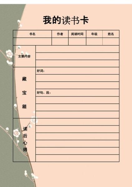 军事百科全书读书卡怎么写_读书卡模板格式规范