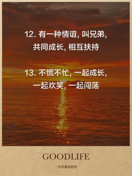 兄弟情深的句子有哪些_怎么表达兄弟情