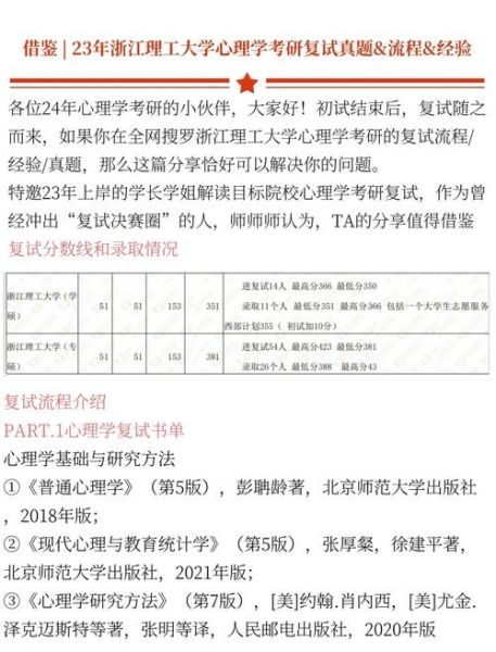 浙大心理学研究生申请条件_如何备考浙大心理学