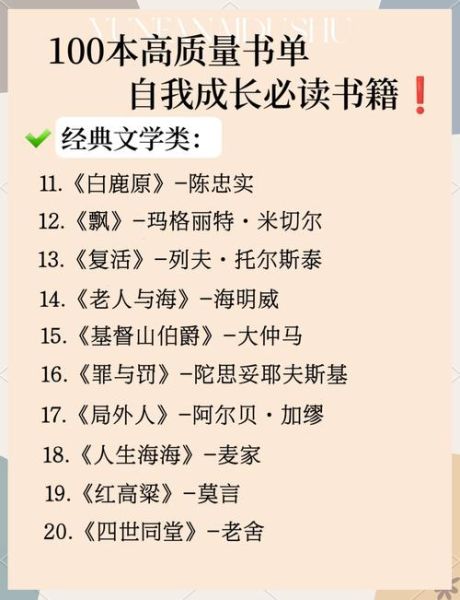 人生必读书有哪些_如何挑选100本经典