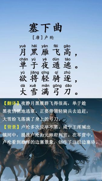 塞下曲表达了什么情感_如何体会边塞诗中的悲壮